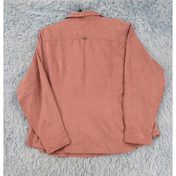 Columbia Women’s 1X Plus Shirt Rosa Siskiyou Pass Long Sleeve Snap Button Outdoo - Picture 14 of 15